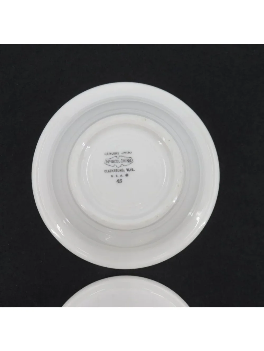 McNichol China Elks Lodge BPOE Bowl Plate Set Clarksburg VA Made in USA Vintage